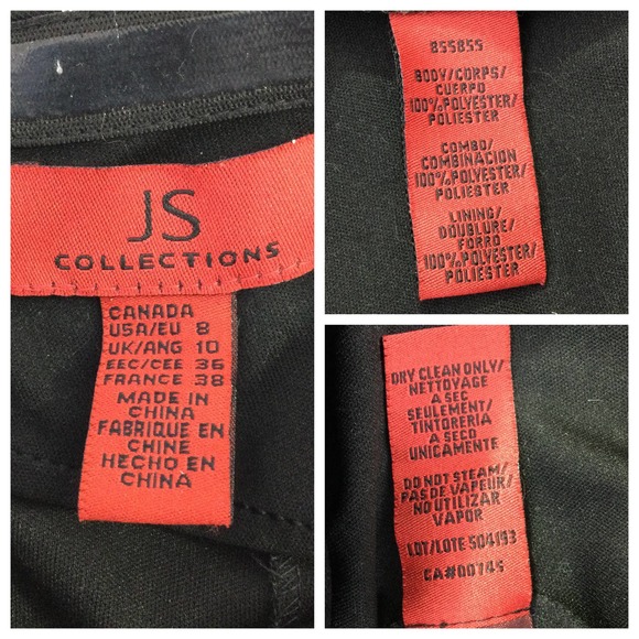 JS Collections Women's Floral Patterned Accordion Draped Black Midi Dress 8 - Picture 7 of 15